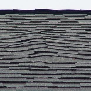 Sagging roof shingles
