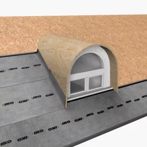 Installation steps for rounded arch dormer 