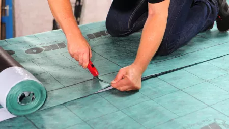 cutting an underlayment Armourbase Pro
